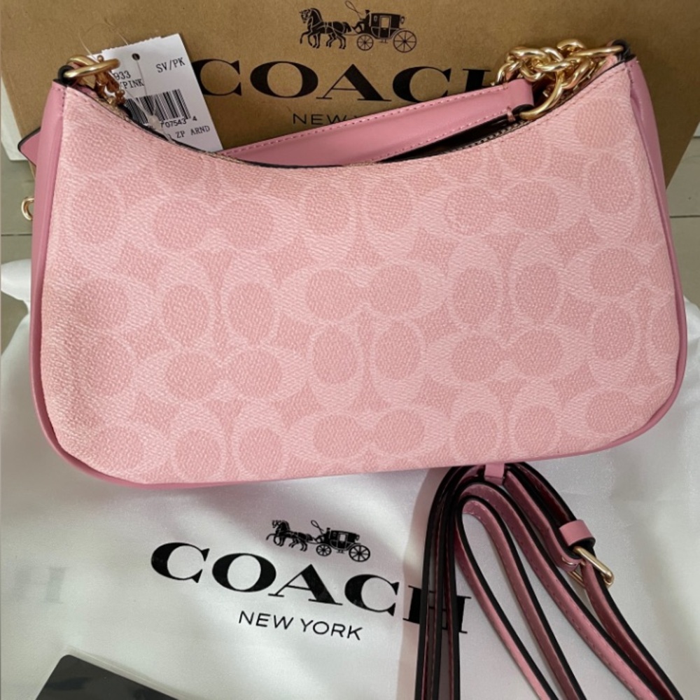 Coach Teri Shoulder Bag In Signature Canvas CA933 - Picture 3 of 12